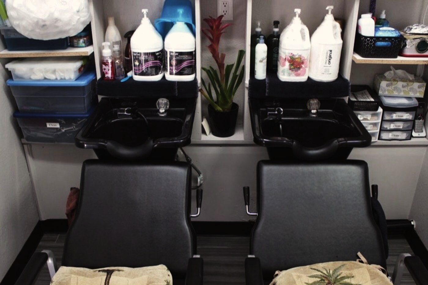 Hair washing stations at Kristin's Hair Design
